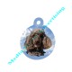 Medalion pet personalizat metalic rotund